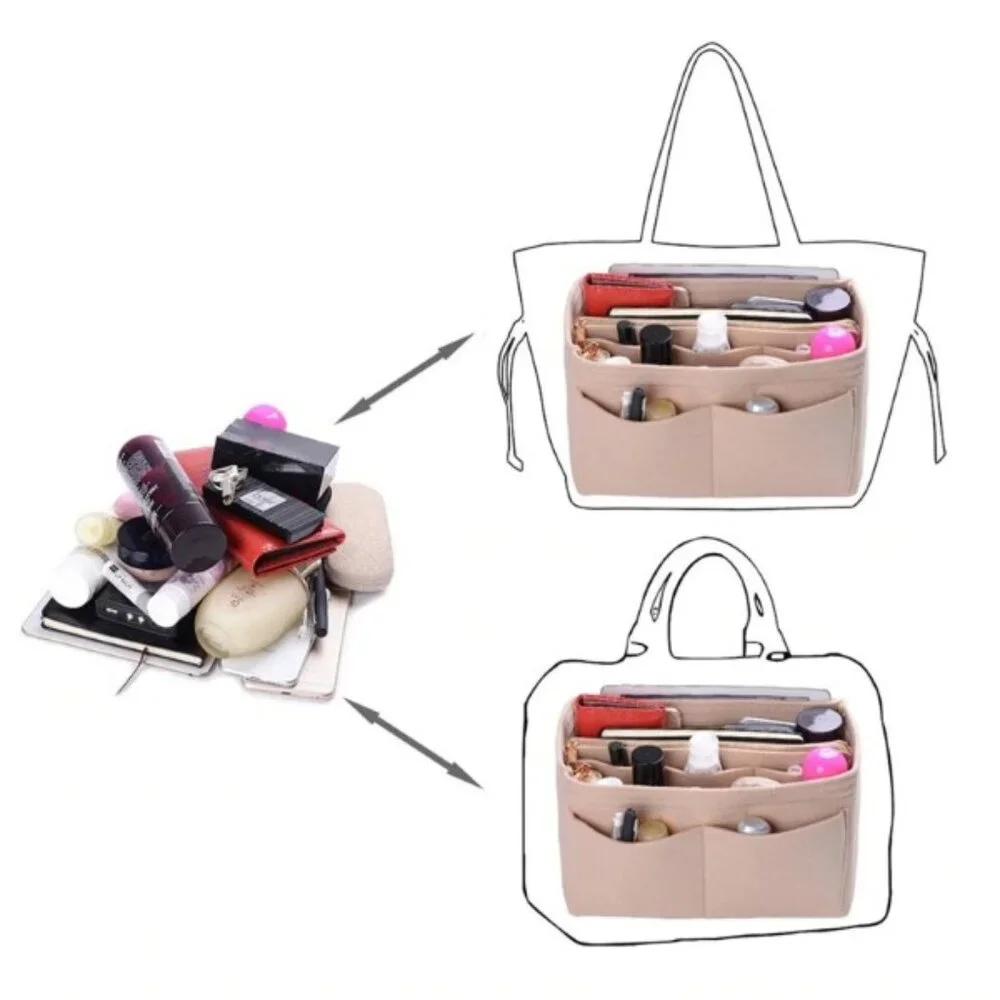 Insert/Organizer- MD- Designer Handbags/Totes -Khaki Style 1- NWT
